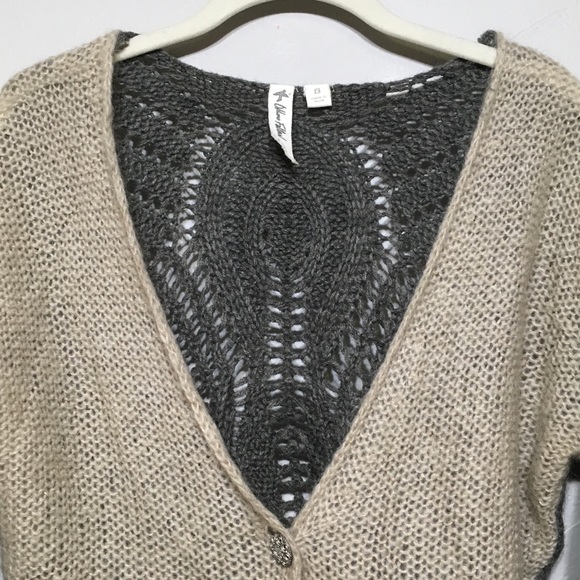 Others Follow Grey Loose Knit Patterned Cardigan - Picture 2 of 7